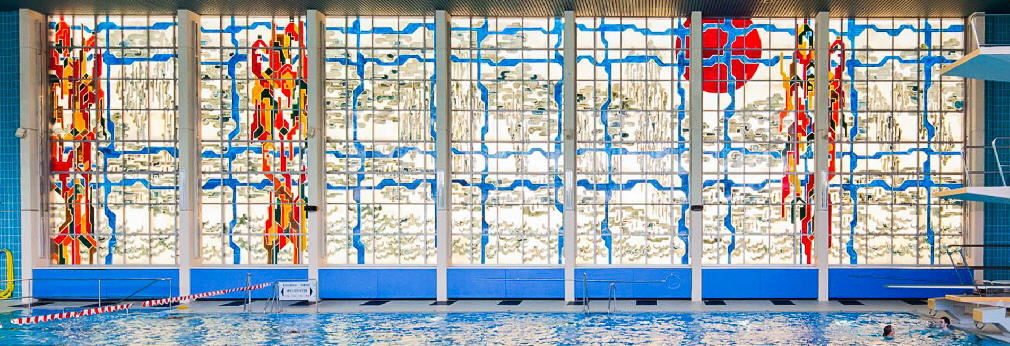 Viktoriabad-Glasfenster, Foto Lannert